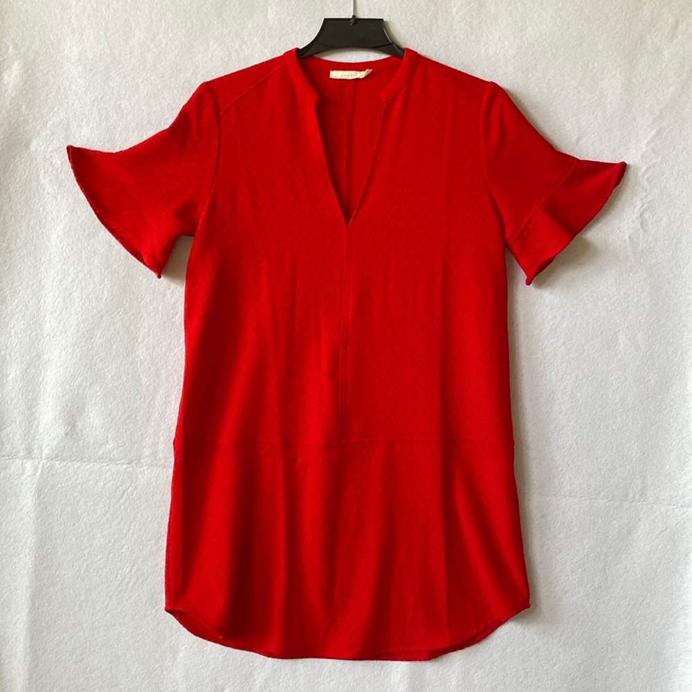 Lush Women’s Red Above Knee -Wide Sleeve Dress - Size Small Christmas Dress